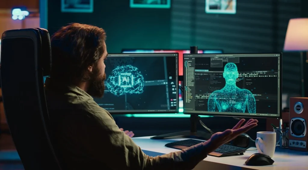 Digital marketer monitoring AI overview citations