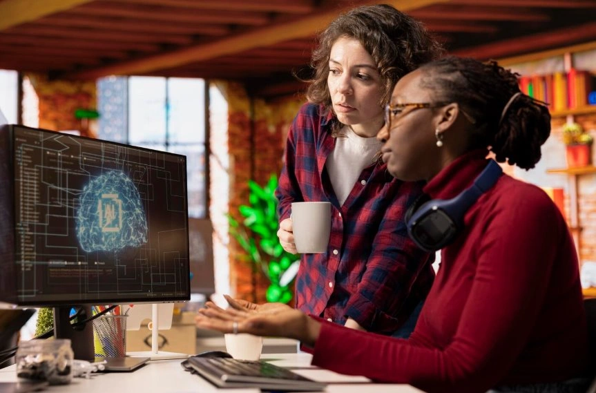 Team developing topical authority for AI search