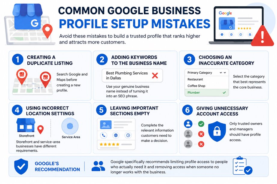 Common Google Business Profile Setup Mistakes