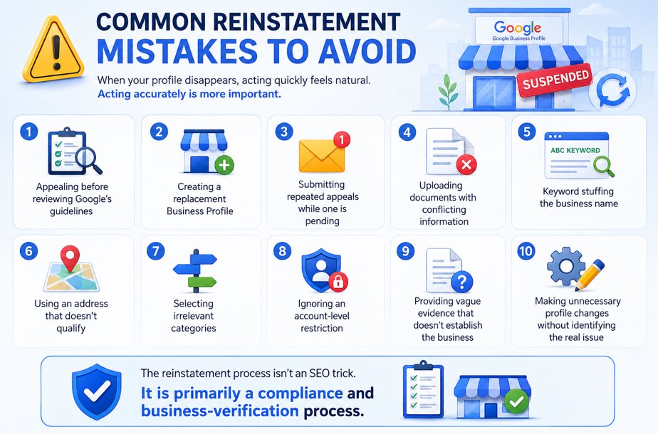 Common Reinstatement Mistakes to Avoid