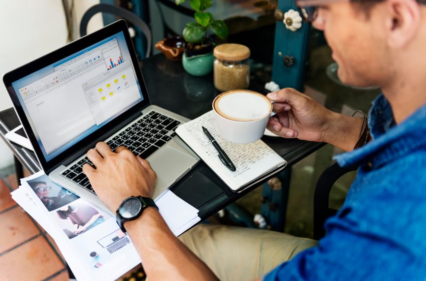 Shopify SEO audit on laptop